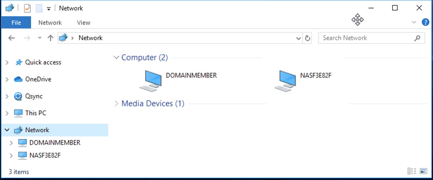 Netværk i Stifinder: Når du har aktiveret den valgfrie SMB 1.0 i Windows 11, bør du igen kunne få forbindelse til din NAS, selvom den ikke kommunikerer med den allernyeste protokol.